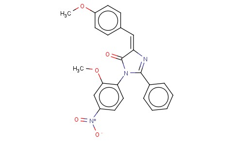 4H-IMIDAZOL-4-ONE, 3,5-DIHYDRO-3-(2-METHOXY-4-NITROPHENYL)-5-((4-METHO XYPHENYL)METHYLENE)-2-PHENYL-